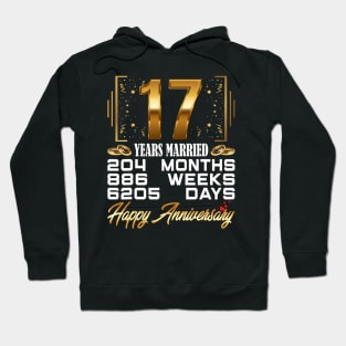 17 Years Married  Funny 17Th Wedding Anniversary Hoodie